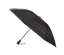 Totes Eco-Friendly Recycled Fabric Auto Open/Close Umbrella – Black