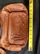 Women's Soft Leather Large Capacity Shoulder Bag – Brown 12" x 8"