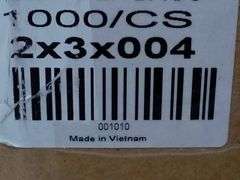 Lot of 2 Small Clear Poly LF Bags, 2"x3", Case 001010,  1000/Pack