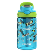 Contigo Kid's Aubrey Plastic Water Bottle - Blue Raspberry/Skater  14 oz