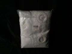 EUTXL Fabric Shower Curtain with Snap-in Liner – White 71W x 74H