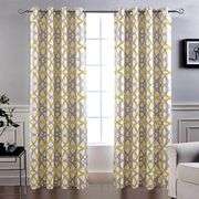 Drift Away Alexander Window Panel Blackout Curtains – Yellow/Gray 52" x 84" Pair