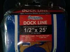 Overton's Dockmate Premium Double Braid Nylon Dock Line – Blue 12" Eye Splice