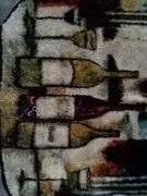 Wine & Glasses Design Kitchen Rug – Brown 18" x 30"