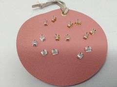 Lucky Brand Pink Summer Leather Stud Set