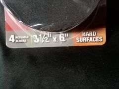 Super Sliders, Oval Felt Furniture Sliders, Black, 3.5" x 6", 4 Pack