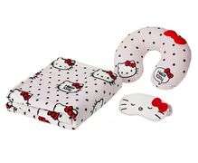Hello Kitty Travel Neck Pillow, Throw & Eye Mask Set, 3 Piece