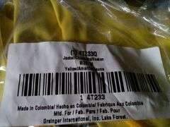 Condor, Protective Clothing Fully Vulcanized Seams, Yellow, Medium