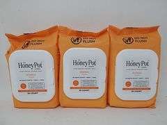 The Honey Pot Normal Feminine Wipes – 30 Count each, 3 Pack