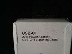 USB-C 20W Power Adapter USB-C to Lightning Cable