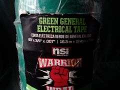 NSi Industries, Warrior Wrap Green General Electrical Tape, 10 Count WW-716-GN