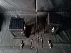 Lot of 2 Outdoor Solar Powered Hanging Lantern with Fairy String Lights