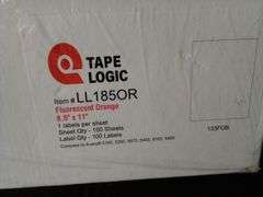 Tape Logic LL185OR Flourescent Orange Shipping Address Labels – 8.5"x11" 133FOB