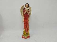 Assortment of 2 Vintage Christmas Angel Figurines