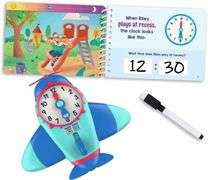 Educational Insights Time to Learn Telling Time Activity Set – 48 Pages 3-Pieces