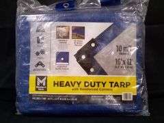 Member's Mark, Heavy Duty Tarp With Reinforced Corners, Blue, 16' L x 12' W