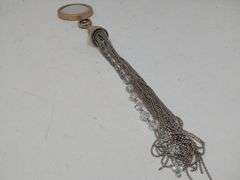 Vintage Clear Quartz Pendant with Beaded Tassel and Crystal Accents