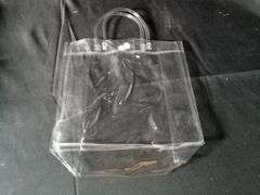 Lot Of 16 Christmas Gift Tote Bags, Reusable Transparent Party Favor Bags, Clear
