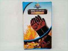 Cook Genius Heat Resistant BBQ Gloves – Black/Red 1-Pair