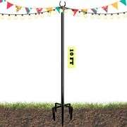 String Light Poles for Outdoor – Black 10ft 4 Count
