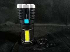 Lot of 3 USB Charge Camping Flashlight – Black/Silver L-S03