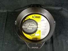 Lodge Cast Iron Seasoned Cast Iron Dual Handle Pan – Black 12"