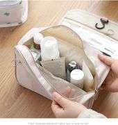 Personal Organizer Toiletry Travel Bag with Hook, Beige