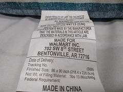 Walmart Bedding Full Set – Blue/Gray/White Stripe 86" x 90"