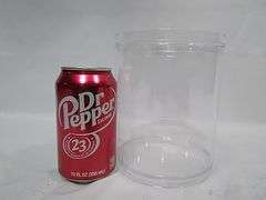 Shopstori Transparent Round Plastic Containers with Lid – 2 Count