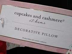 Cupcakes And Cashmere, Red Christmas Holiday Decorative Pillow