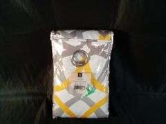 Drift Away Alexander Window Panel Blackout Curtains – Yellow/Gray 52" x 84" Pair