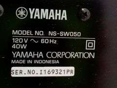 Yamaha Subwoofer – Black 120V 60Hz 40W NS-SW050