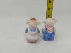 Vintage Mr And Mrs Pig Salt And Pepper Shakers Country Farmer
