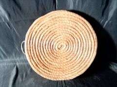 Un Pueblo Handmade Pine Needle & Nickel Manhattan Pine Tray with Handle