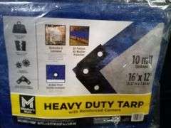 Member's Mark, Heavy Duty Tarp With Reinforced Corners, Blue, 16' L x 12' W