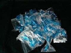 Lot of 50 Corona Aluminum Palm Tree Shaped Bottle Opener Keychain – Blue