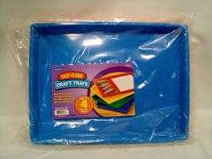 Lakeshore Easy-Clean Craft Plastic Trays Set – Asst. Colors 12" x 16" 4 Count