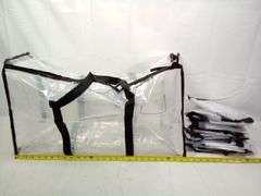 Lot of 6 Foldable Heavy Duty Storage Moving Bags – Clear