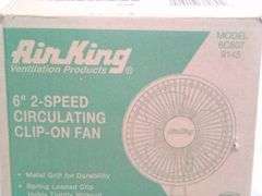 Air King, 2 Speed Circulating Clip On Fan, 6" Blade 9145