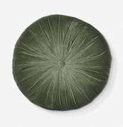 Lulu & Georgia Monroe Velvet Round Pillow – Moss