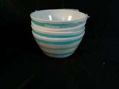 The Lakeside Collection Coastal Melamine Dinnerware Salad Bowls Set – 4 Count