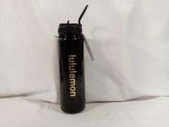 Back to Life Sport Bottle with Straw Lid – Black 24 oz