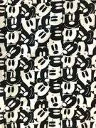 Disney Mickey Mouse Cloud Throw with Faux Fur Reverse – Black/White
