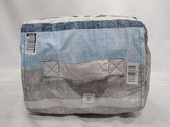Walmart Bedding Full Set – Blue/Gray/White Stripe 86" x 90"