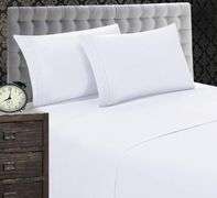Elegant Comfort 1800 Thread Count Egyptian Cotton Sheet Set – White Queen 4 Pc