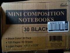 Feela Mini Composition Notebooks – Black 30 Count