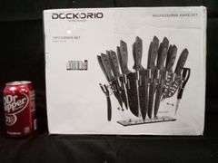 Dockorio, 19 Piece High Carbon Stainless Steel Kitchen Knife Set DCK-19