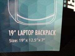 CitiSport 19" Laptop Backpack for School and Travel, Black, 4 Compartments