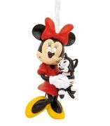 Hallmark Disney Minnie Mouse Holding Kitten Christmas Tree Ornament