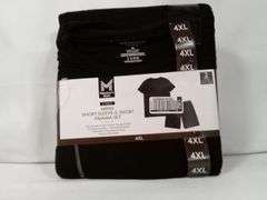 Member's Mark Men's Short Sleeve & Short Pajama Set – Black Size: 4XL 2 Piece